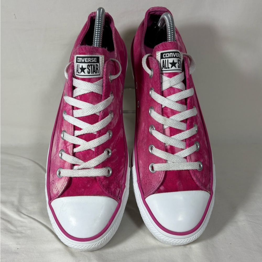 Converse All Star Bright Pink Tie Dye Lace Up Unisex Sneakers SZ M's 8/W's 10 - Picture 4 of 12